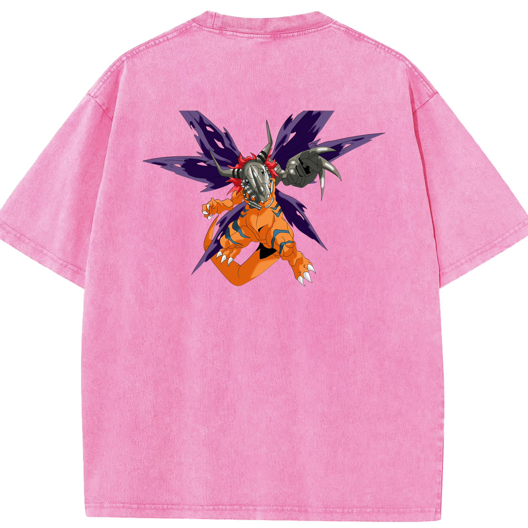 （画像用） Digimon デジタルモンスター/デジモン 綿100% ヴィンテージ風 半袖Tシャツ（背面プリント）